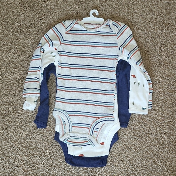 Carter's Blue and White Bodysuit Set for Infants - Picture 3 of 3